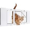 Petoasis Pet Door for Window, Suitable for Window Widths of 24"-28", Quick-Fit Cat Door Window Insert, 4 Locking Mechanisms, Magnetic Closure Cat Window Door, Aluminum Frame Cat Door for Window