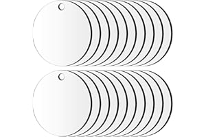 Cridoz 3.15 inches Sublimation Ornament Blanks, 20 Pieces Round Sublimation Blank Ornaments Bulk for Christmas Day and Halloween Day Ornaments Decor(3.15 inches)