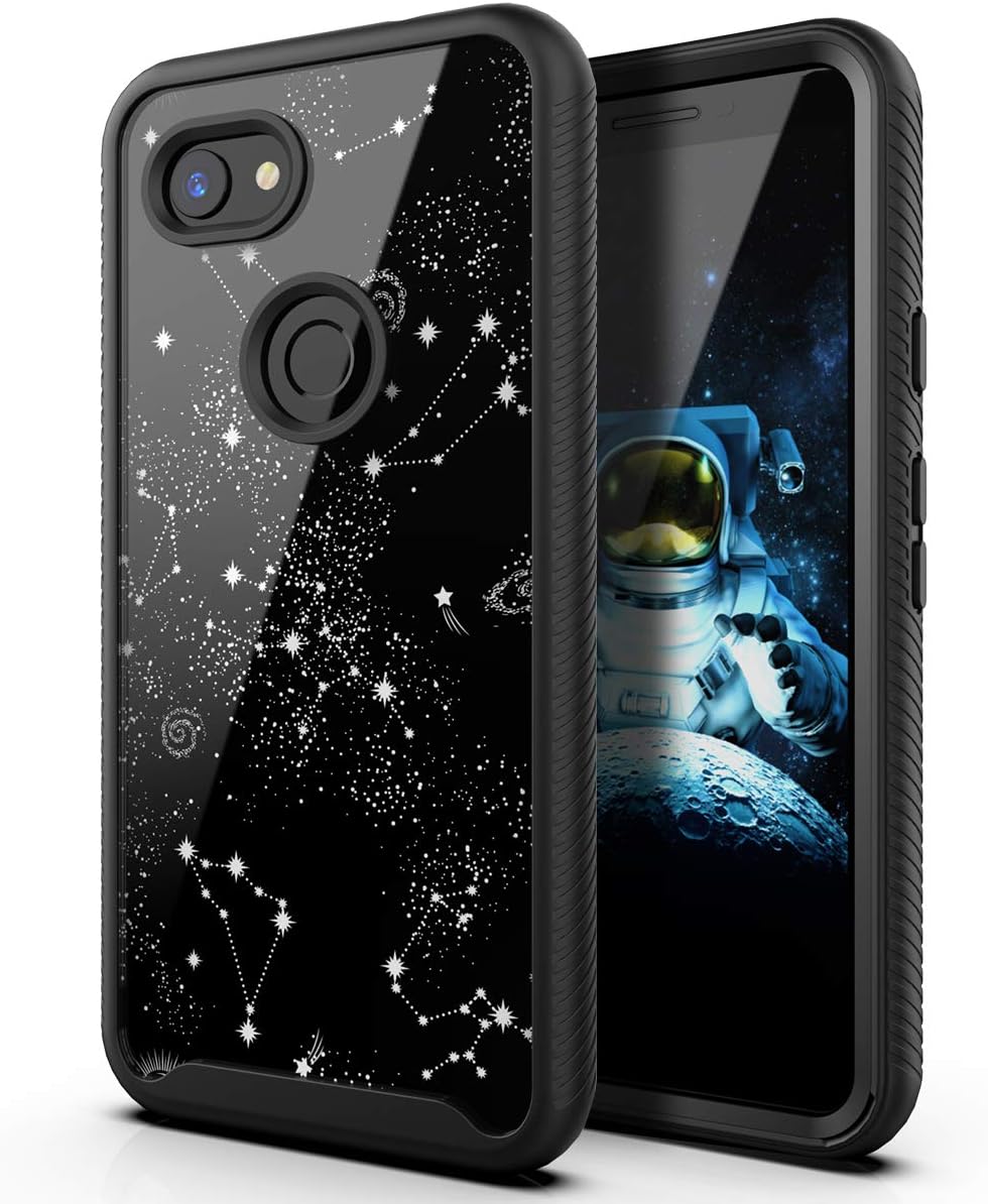 PBRO Google Pixel 3A XL Case Cute Universe Case Dual Layer Hybrid Anti-Slip Sturdy Case Rugged Shockproof Case for Pixel…