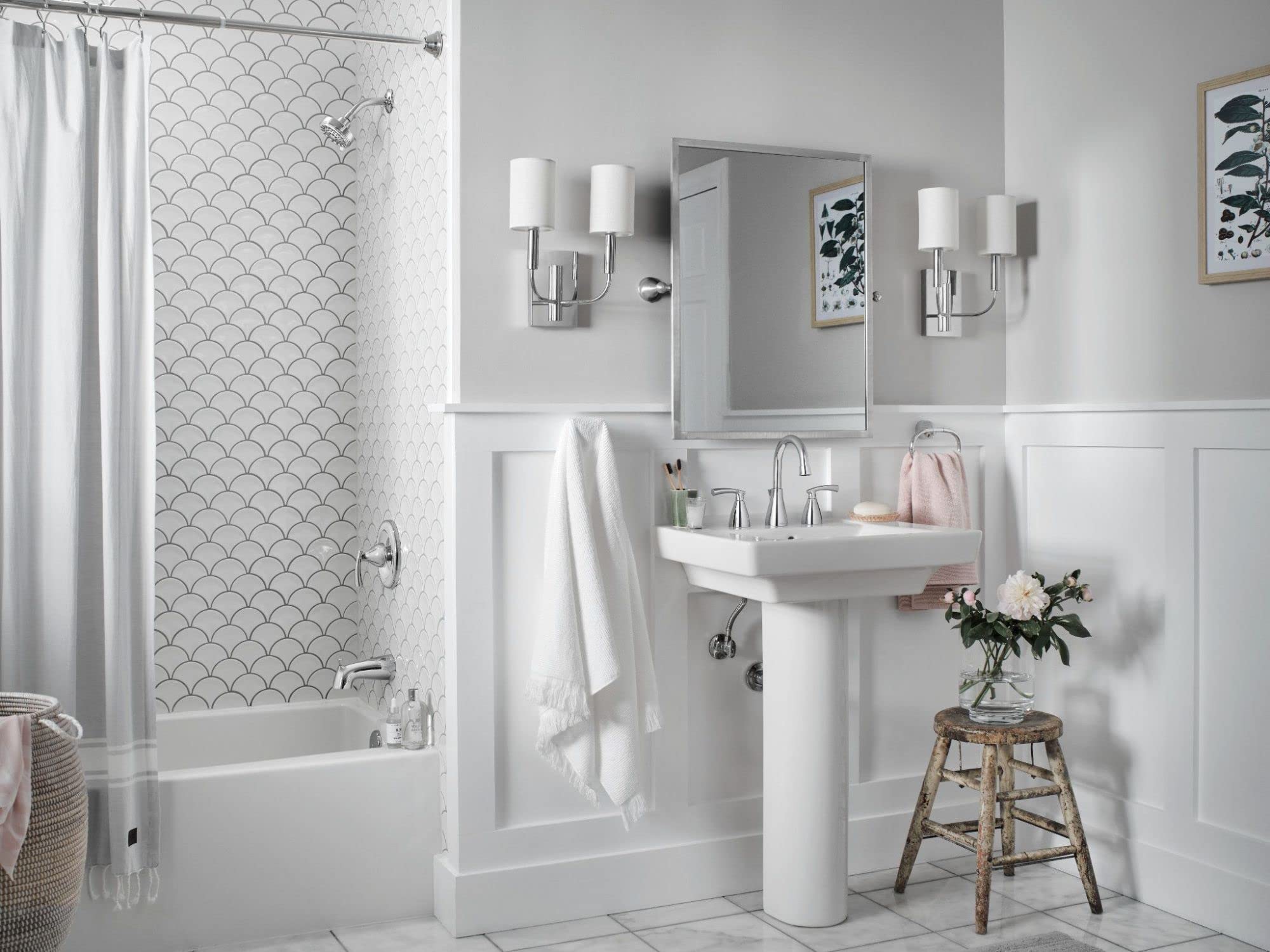 Moen Idora Chrome Moen MY3786CH Idora Single Post Bathroom Hand Towel Ring, MY3786CH