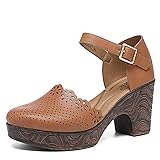 Altxic Women's Closed Round Toe Hollow Out Vamp