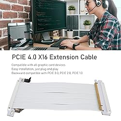 PUSOKEI PCIE 4.0 x16 Extender Riser Cable, High