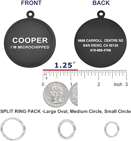 laser engraved dog tag