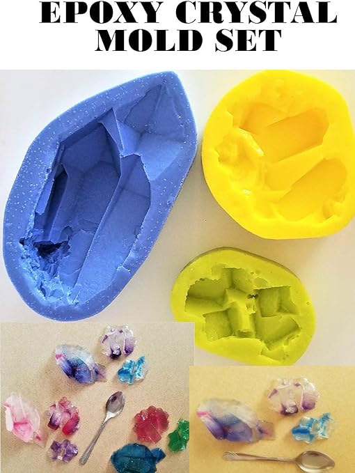 Amazon Com Epoxy Resin Crystal Mold Set 3 Beautiful Crystal