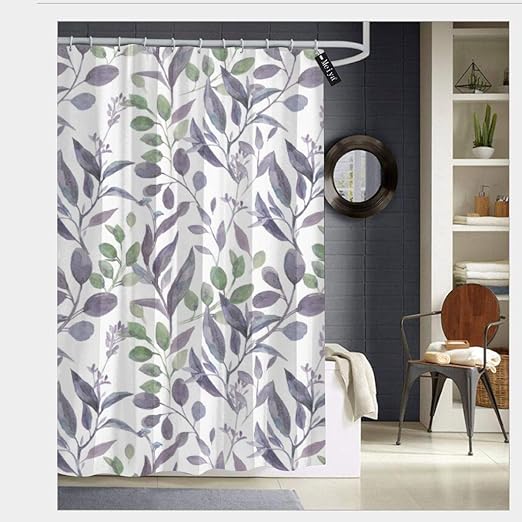 Amazon Com Szzwy Dusty Purple Sage Green Leaves Greenery Shower