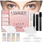 LASHVIEW Lash Lift Kit,Eyelash Perm Kit,Liquid Set,Semi-Permanent,Curling Perming,Wave Lift Extension Perm Se