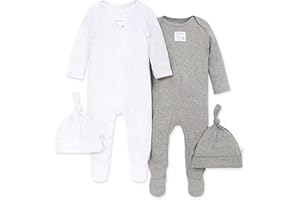 Burt's Bees Baby baby-boys Romper Jumpsuit, 100% Organic Cotton One-piece Short Sleeve Shortall, Long Sleeve Coverall