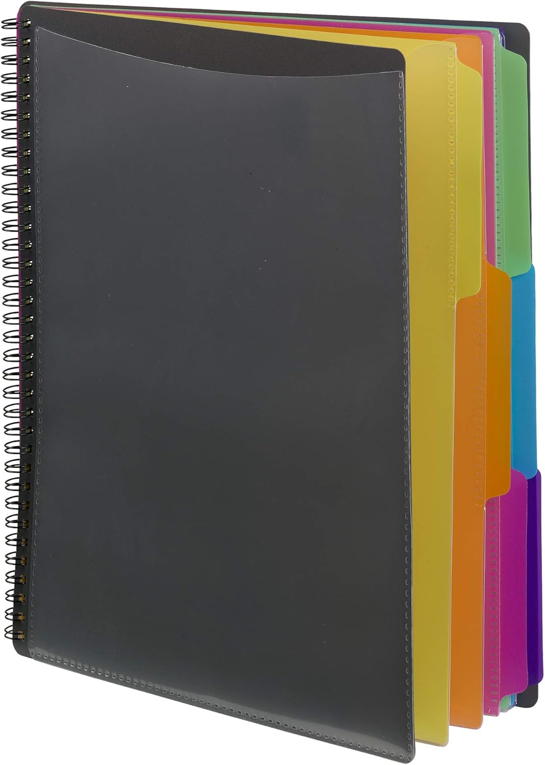 Smead 12 Pocket Poly Project Organizer, Letter Size, 1/3-Cut Tab, Gray with Bright Colors (89207) : Office Products