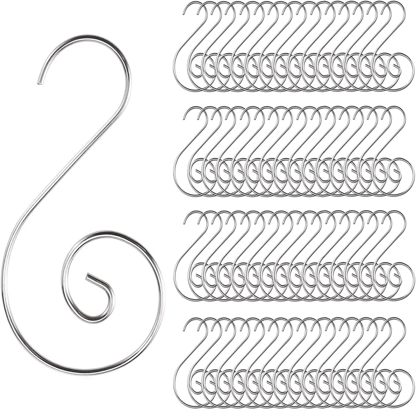 Ornament Hooks - ANHORTS Christmas Ornaments Hooks, 60 PCS Christmas Tree Hooks for Ornaments, Christmas Ball Hooks, Christmas Tree Hanger Great for Christmas Tree Decoration