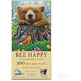 SUNSOUT INC - Bee Happy - 300 pc Jigsaw Puzzle by Artist: Bridget Voth - Finished Size 18" x 24" - MPN# 52030