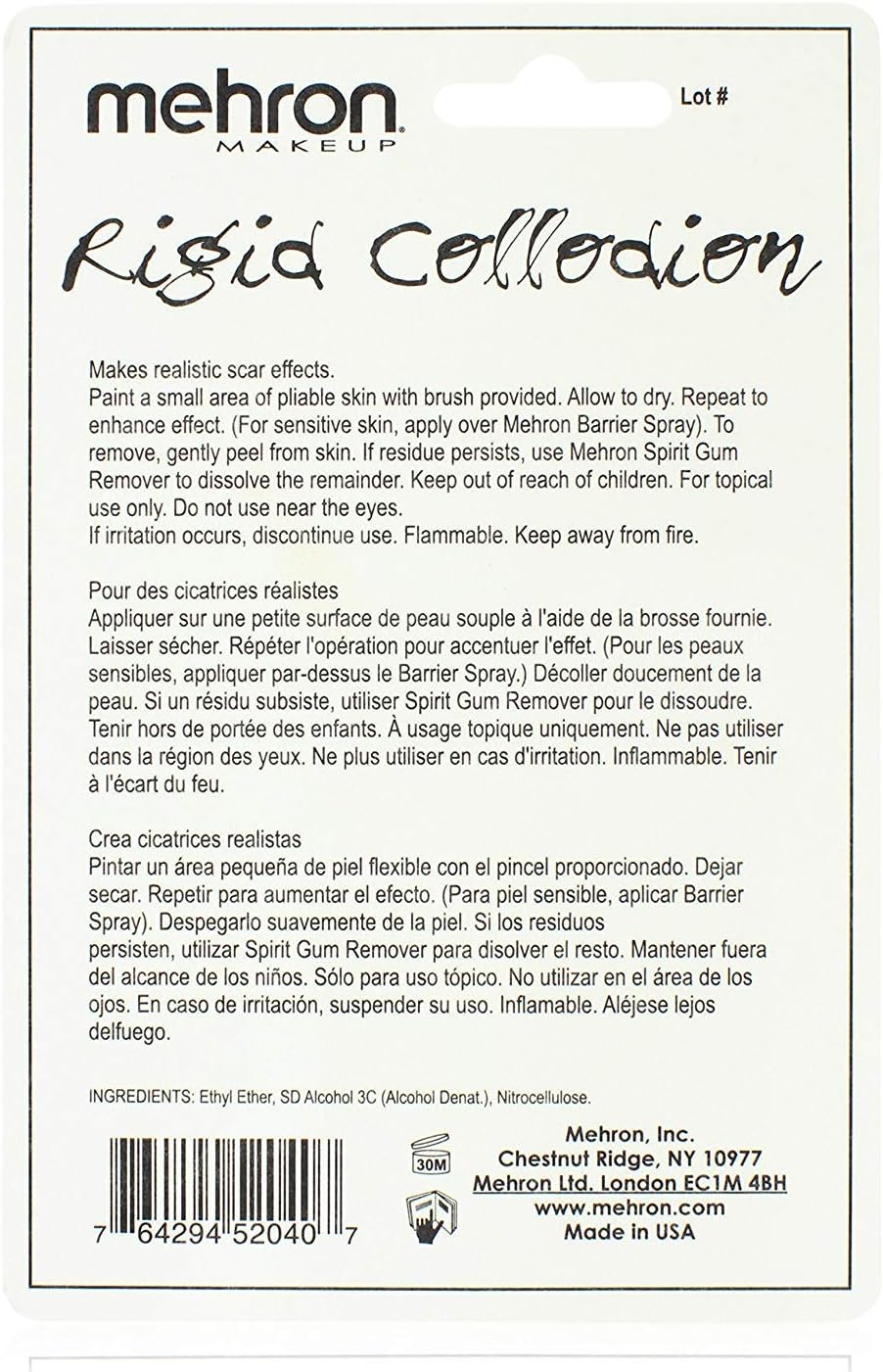 rigid collodion remover