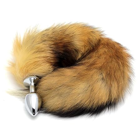 1*STK Edelstahl Damen Stecker Fuchsschwanz Edelstahl Stöpsel ?Erwachsenen Butt Plug Edelstahl Faux Fox Tail Sex Spielzeug Ana