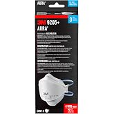 3M Aura Particulate Respirator 9205+, N95 Disposable Respirator, 3 pk | Use For Sanding, Sawing, Yard Work, Dusting, Mowing, Raking, Curved, Low-profile, 3-panel Design for Easy Facial Movements