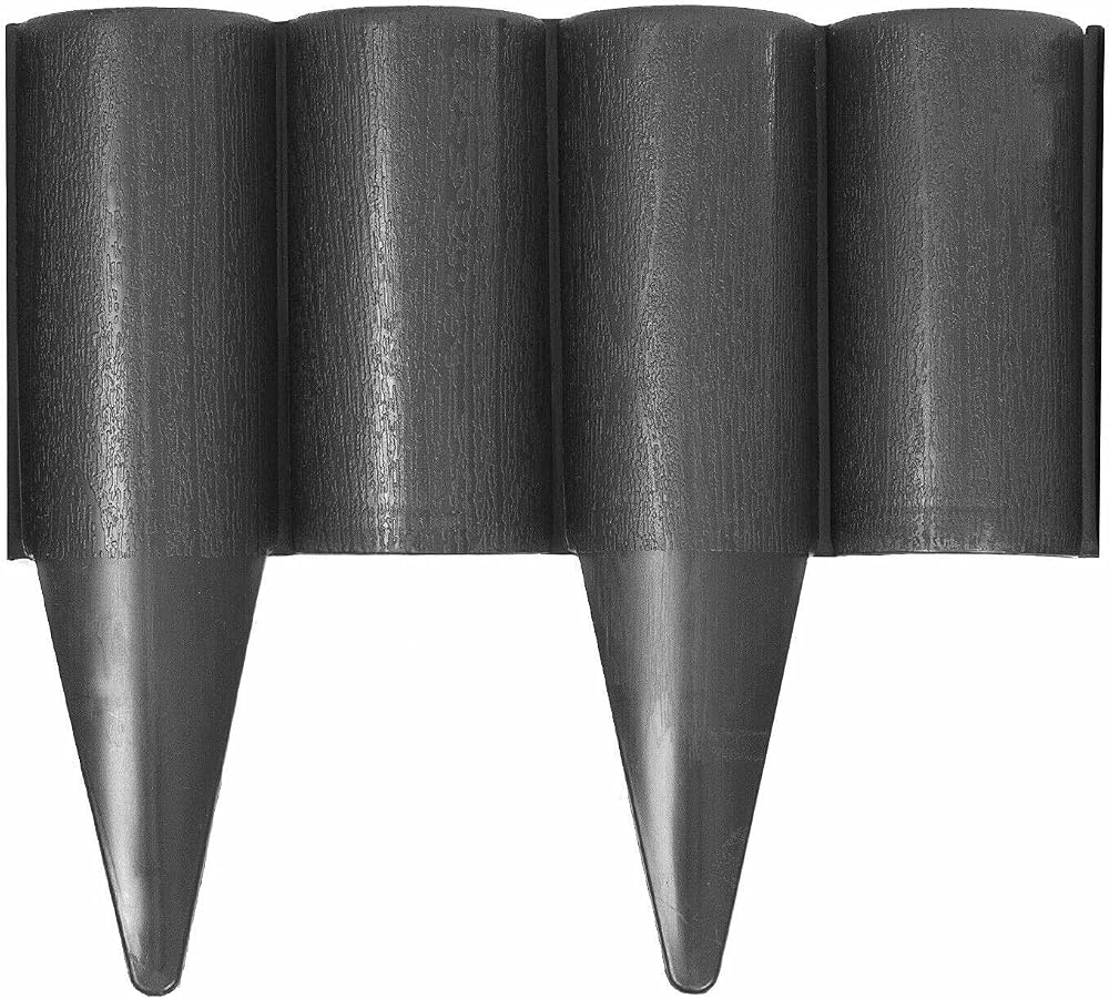 SolaDirect Grey Lawn Edging Palisade 2.5m Ground Stakes UV 80°C