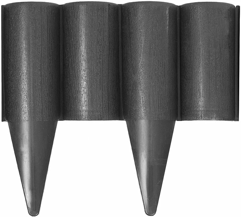 SolaDirect Grey Lawn Edging Palisade 2.5m Ground Stakes UV 80°C