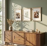 Scholar Tree Natural Wooden A4 Frame Set of 3 with Mount, Freestanding view 2
