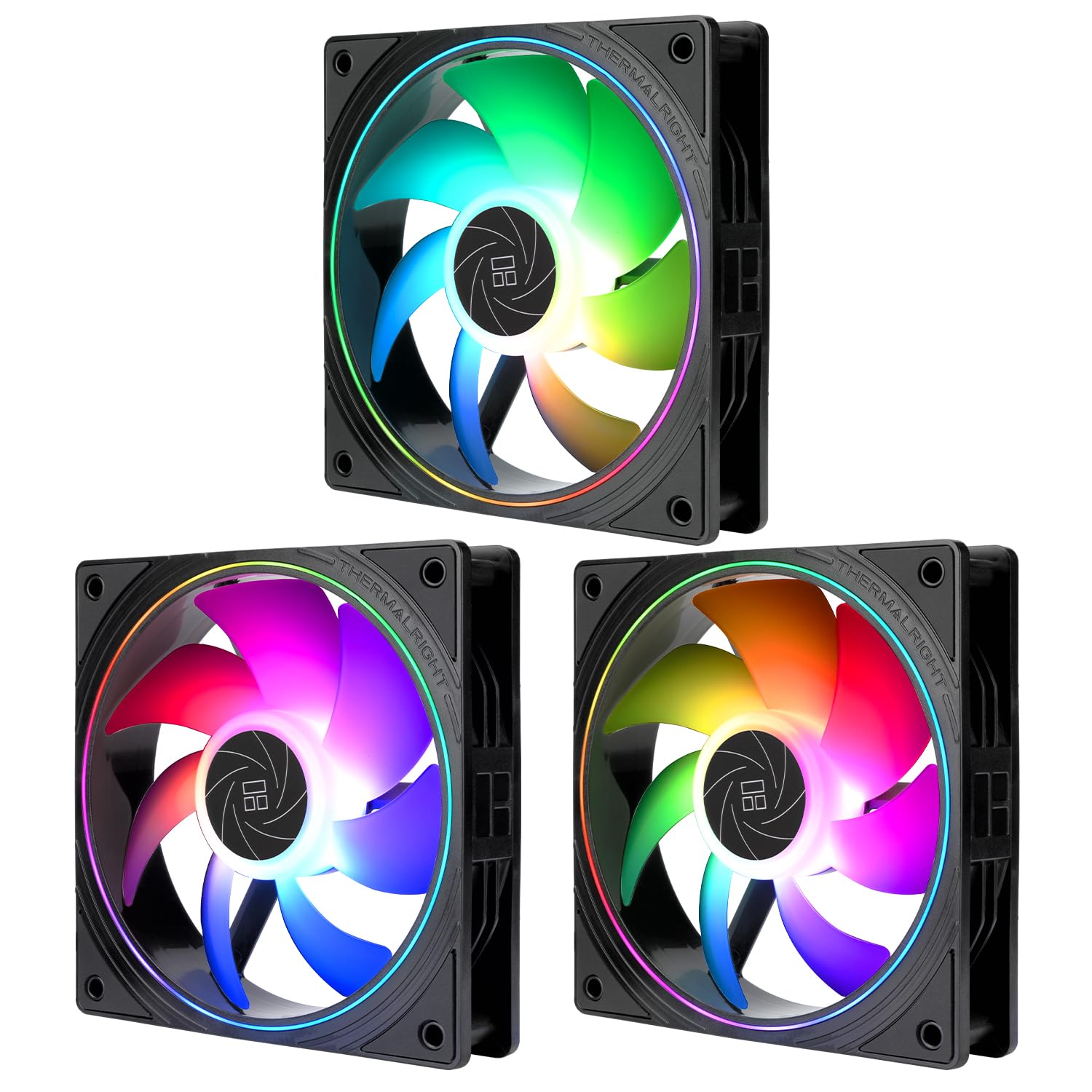 Photo 1 of Thermalright TL-S12-S CPU Fan, 120mm Case Cooler Fan ARGB, 4pin PWM Connector Silent Computer Cooling with S-FDB Bearing Included,up to 1500RPM PC Cooling (Pack of 3)