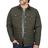 Coleman Quilted Utility Jacket - Durable Canvas Workwear Rugged Western Coat with Corduroy Trim and Insulated Warmth