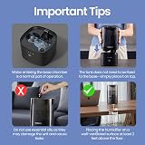 Rosekm Humidifier Bedroom Quiet Ultrasonic 2L 360° Nozzle Auto Shut-Off view 7