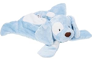 GUND Baby Spunky The Dog Huggybuddy Stuffed Animal with Built-in Baby Blanket, Blue, 15”