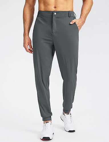 Men's Golf Joggers Pants with Pockets Slim Fit Stretch