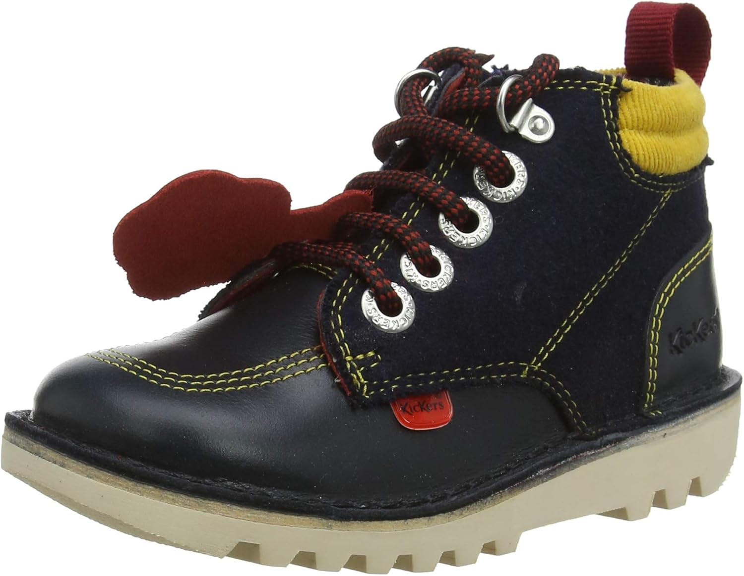 navy blue kickers boots