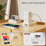 Kemelo 12-in-1 Tower Extension Lead 8 AC Outlets 4 USB Ports 5M Surge Protection view 7