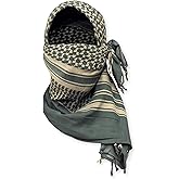 M MCGUIRE GEAR Shemagh Tactical Scarf, Middle Eastern Desert Hood, Bandana, Keffiyeh, Military Style, 100% Cotton, 42" x 42"