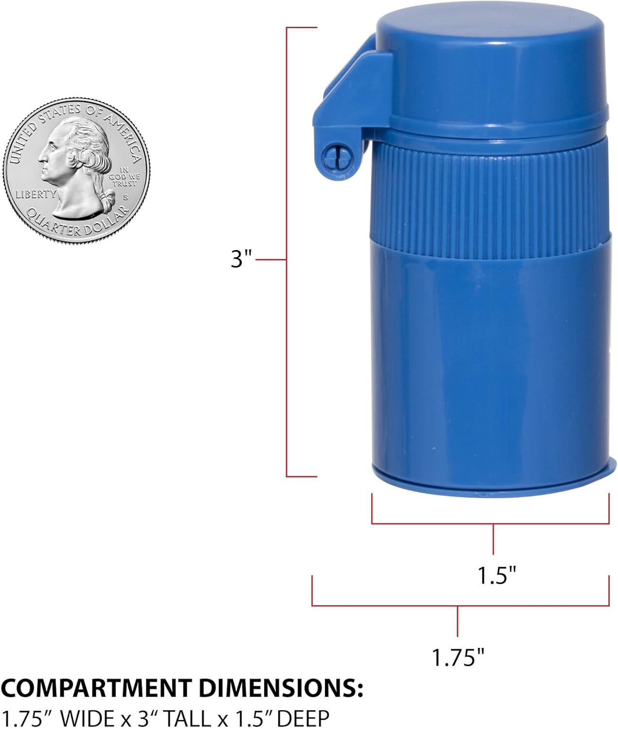 Ezy Dose Pill Crusher and Grinder | Crushes Pills, Vitamins, Tablets | Stainless Steel Blade | Removable Drinking Cup | Blue: Health & Personal Care