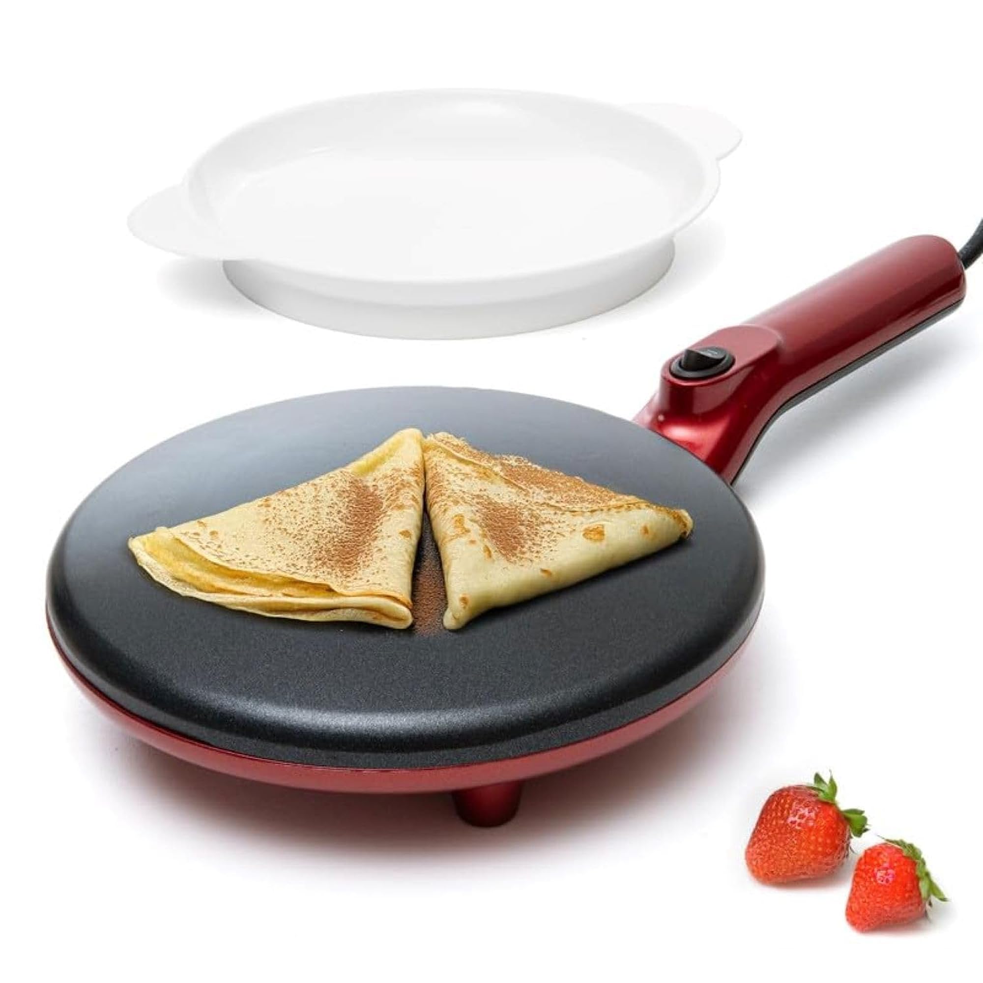 Photo 1 of *UNTESTED*
Moss & Stone Electric Crepe Maker 8 Inch, Portable Crepe Maker & Hot Plate Cooktop On/Off Switch, Nonstick Coating, Dual Temperature Setting, Easy To Use For Pancakes, Blintz, Chapati
