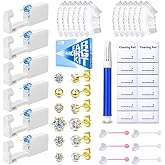 38Pcs Ear Piercing Kit, 6 Disposable Self Piercing Gun Gold Plated | Preloaded earrings, individually wrapped tools, simple prep, starter jewelry options