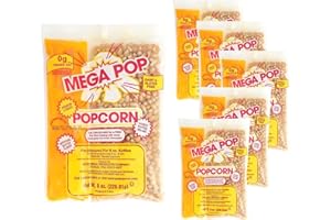 Concession Essentials 8oz Popcorn Portion Packs- (Box of 6 Portion Packs)