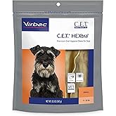 Virbac C.E.T. HEXtra Premium Oral Hygiene Chews for Dogs, 11-25 lbs, 8.5 Oz