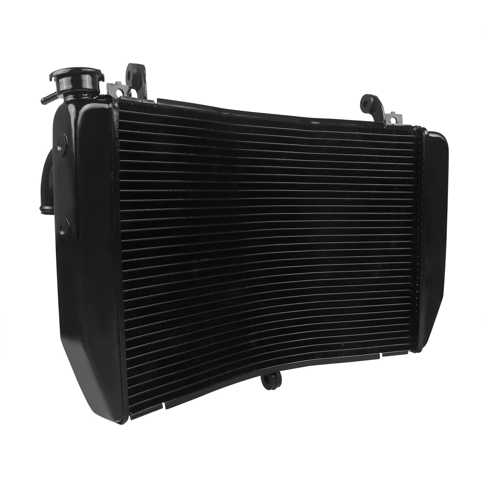 Photo 1 of Worldmotop Aluminum Cooling Radiator Replacement for Yamaha YZF R1 YZF-R1 2009-2014 Engine Radiator Cooler (Black)