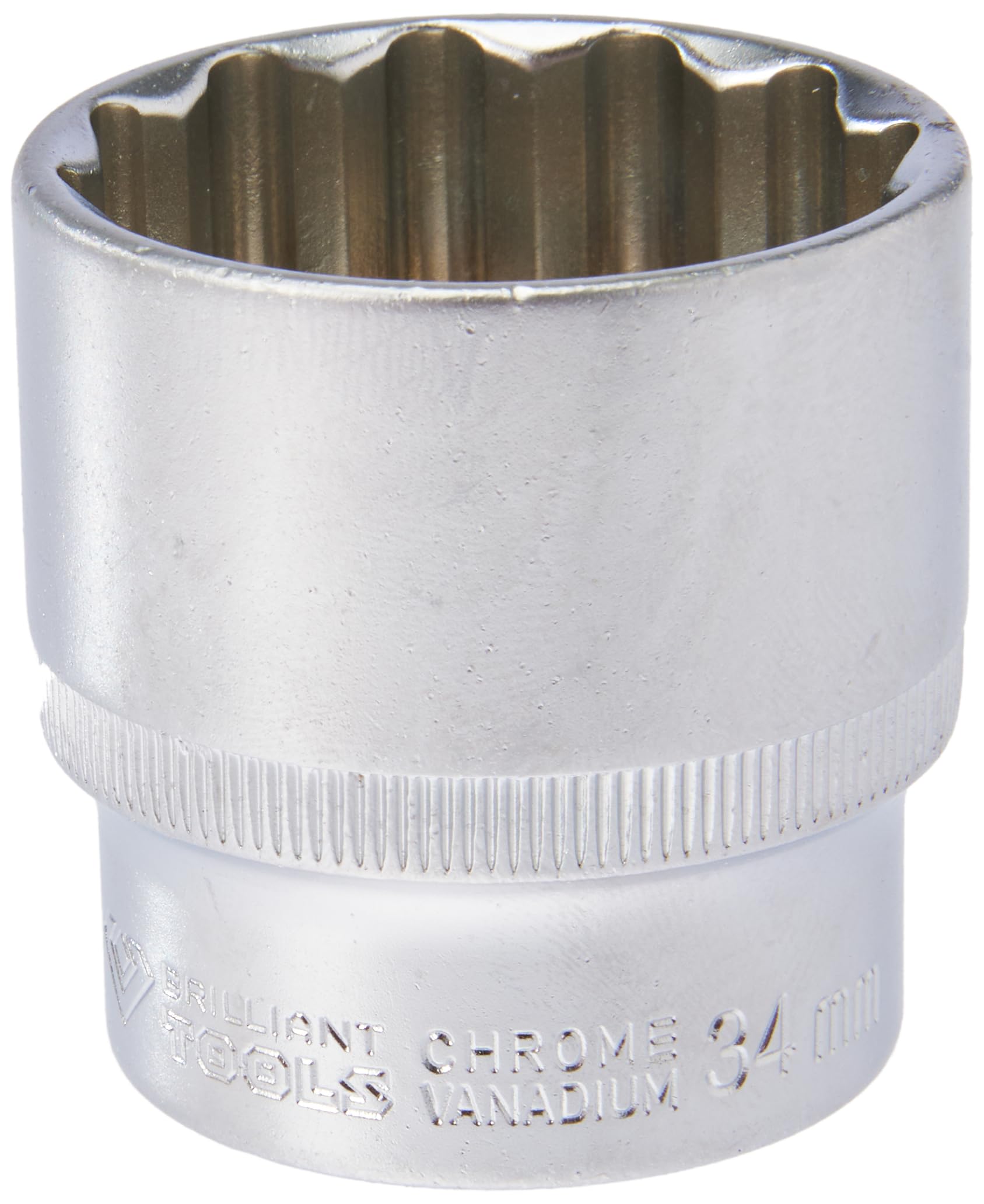 BRILLIANT TOOLS BT022434 1/2-Inch 12-Point Socket, 34 mm [Powered by KS Tools] — image 1