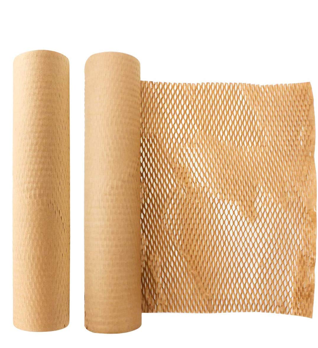 helpers lab Ready Roll Packaging Paper 12'' x 33' Honeycomb Cushioning Wrap Perforated-Packing 1 Rolls Honeycomb Wrap Roll Packing Honeycomb for Packing & Moving void fill paper