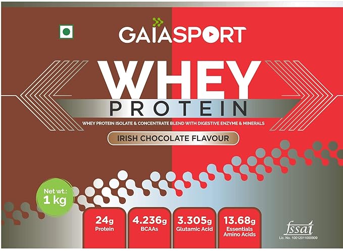 Gaia Sport Whey Protein Irish Chocolate Flavor 1 Kg Amazon In Health Personal Care