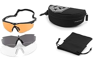 Revision Military StingerHawk Deluxe Vermillion Kit – Anti-Fog, Tactical Military Ballistic and Eye Protection Glasses