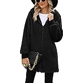 Yanekop Womens Oversized Sherpa Jacket Fuzzy Fleece Zip Up Jacket Warm Winter Coats Faux Fur Coat with Pockets