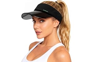 OnWander Sun Visor Hat for Women and Men,TPU Transparent UV Protection Hat for Golf,Sunscreen Cap for Beach