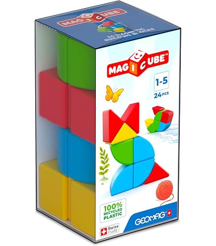 Geomag Galileo Glow 76 Pezzi – Set Costruzioni Magnetiche Con Aste Luminescenti