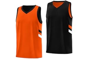 KXK Blank Youth Reversible Basketball Jersey,Sports Athletic Practice Basketball Shirt Clothing for Boys Girls