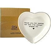 BAT TRANG Ceramic Jewelry Tray - Thank You For Raising The Man I've Always Prayed For Dish-Mother of The Groom Gifts From Bride - Mother-In-Law Gift-Mother Of Groom Gifts