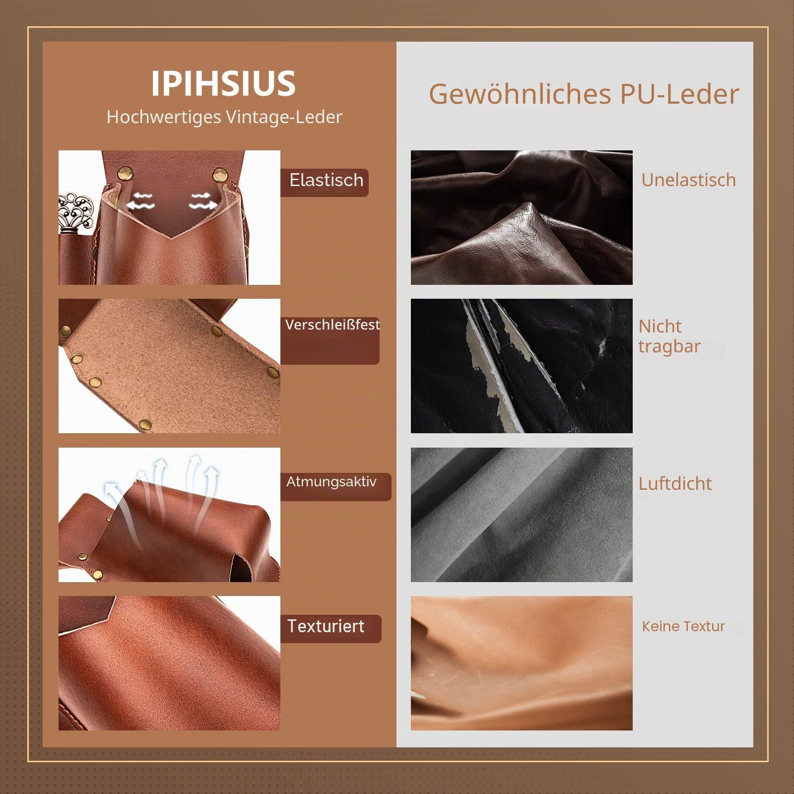 iPihsius Bier Holster, Bier Holster für Herren, Einfaches V-förmiges Design 3