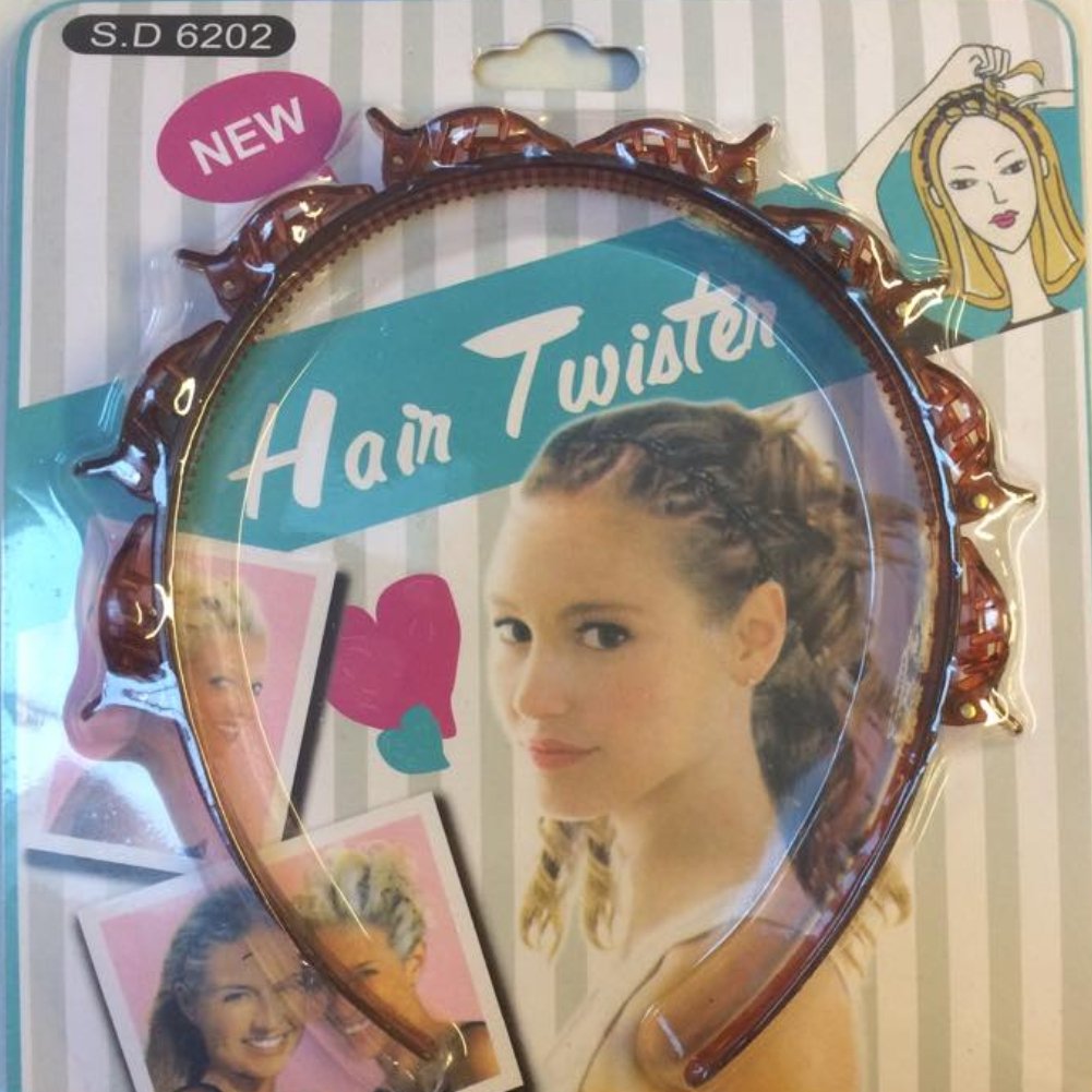 JUSTFOX Frisurenhilfe Haarreif mit Klammern in braun Amazon Beauty