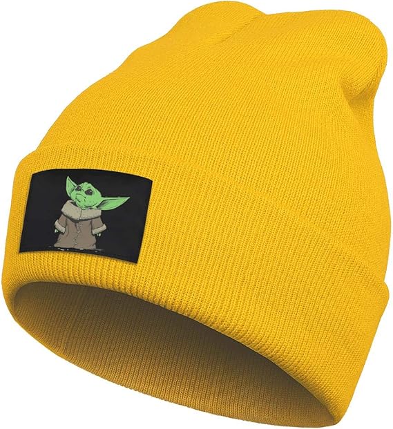 ZADKH Unisex BabyYodaDesignLogo Daily Cap One Size Knit Hat for Men