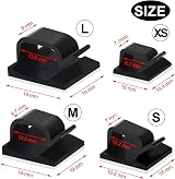 Hoiny Adhesive Cable Clips 60pcs 4 Sizes Black Wire Cord Holder Self‑Adhesive view 3