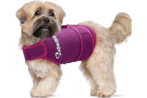 Zeaxuie Baby-Use-Grade Dog Anxiety Vest, Breathable Dog Jacket Wrap for Thunderstorm, Travel, Fireworks, Vet Visits- Calming Coat for Small, Medium & Large Dogs-M1-Purple