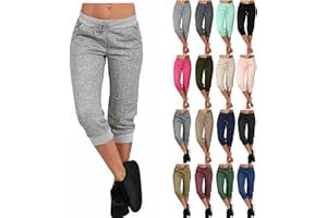 KVTURE Capri Pants for Women Summer Casual Capris High Waisted Pant Hiking Jogger Pants with Pocket Cinch Bottom Capri Pants