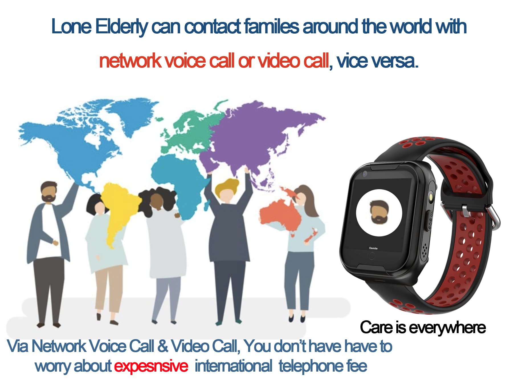 Osmile ED1000 GPS Anti-Lost Tracker for Dementia, Alzheimer & Autism Patients (GPS Watch for Elderly & Kid with SOS Call, Tracking & GeoFence Function)